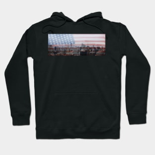 Patriotic NYC with Star-Spangled Banner Flag Hoodie